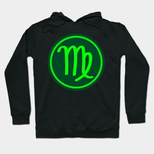 Cool Green Virgo Symbol Hoodie